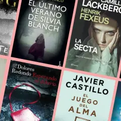 Selección de libros recomendados thriller: "El visitante", "La secta", "La sexta trampa", "Esperando al diluvio", "El juego del alma", "La danza de los tulipanes" y más.