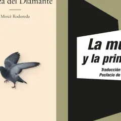 Libro "La plaza del Diamante" de Mercè Rodoreda, con una paloma en vuelo. A su lado, "La muerte y la primavera".