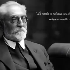 Retrato de Miguel de Unamuno, con su cita sobre la envidia. Curiosidades de Miguel de Unamuno.