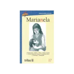 Portada de libro "Marianela" de Benito Pérez Galdós con ilustración de dos niños.