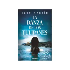 La sinopsis de "La danza de los tulipanes" se revela en esta portada: una mujer emerge del agua, mirando hacia una casa en la costa.