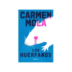 El próximo libro de Carmen Mola, "Los Huérfanos", con una rata blanca y un toque rosa.