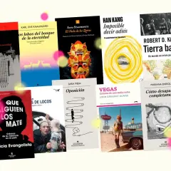 Selección de **últimos libros recomendados**: "Papel negro", "Los lobos del bosque de la eternidad", "El vado de los zorros", "Imposible decir adiós", "Tierra baldía", "Que alguien los mate", "Oposición", "Vegas" y "Cómo desaparecer completamente".