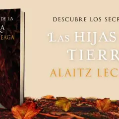 Portada del libro "Las Hijas de la Tierra" de Alaitz Leceaga, con una mujer de cabello rojo y un pájaro. Descubre los secretos de esta saga.