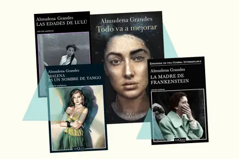 Libros de Almudena Grandes: "Las edades de Lulú", "Todo va a mejorar", "Malena es un nombre de tango" y "La madre de Frankenstein".