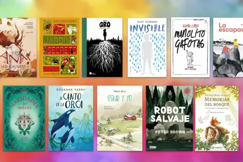 Colección de libros infantiles con títulos como "Ana, la de Tejas Verdes" y "El Canto de la Orca", ideales para lecturas para niños de 10 a 12 años.