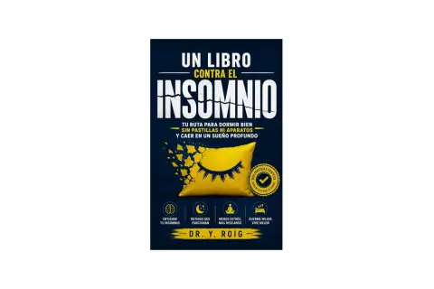 Libro "Un libro contra el insomnio" de Dr. Y. Roig, una guía para dormir bien sin pastillas ni aparatos. Ideal para quienes buscan libros para dormir mejor.