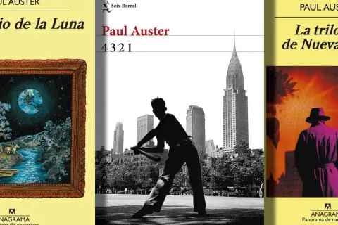 Los mejores libros de Paul Auster: "La trilogía de Nueva York", "4321" y "El diario de la Luna".