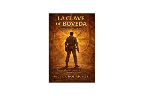 Un aventurero se alza ante un gran diseño de brújula, evocando las emocionantes novelas de época.
