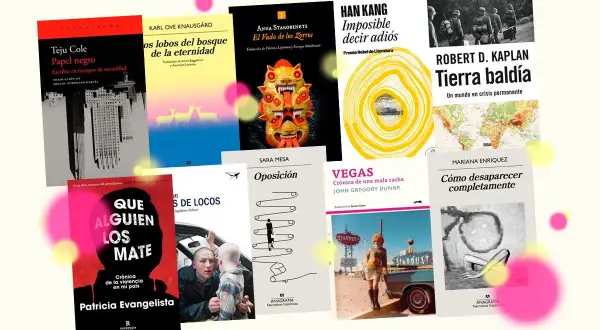 Selección de **últimos libros recomendados**: "Papel negro", "Los lobos del bosque de la eternidad", "El vado de los zorros", "Imposible decir adiós", "Tierra baldía", "Que alguien los mate", "Oposición", "Vegas" y "Cómo desaparecer completamente".
