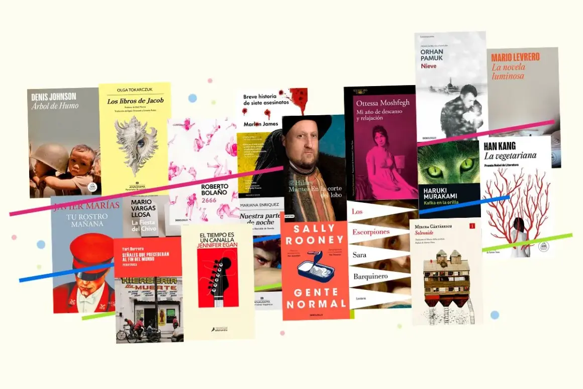 Montaje de portadas de libros que representan las mejores novelas del siglo XXI, con títulos como "El árbol de humo" y "La vegetariana".