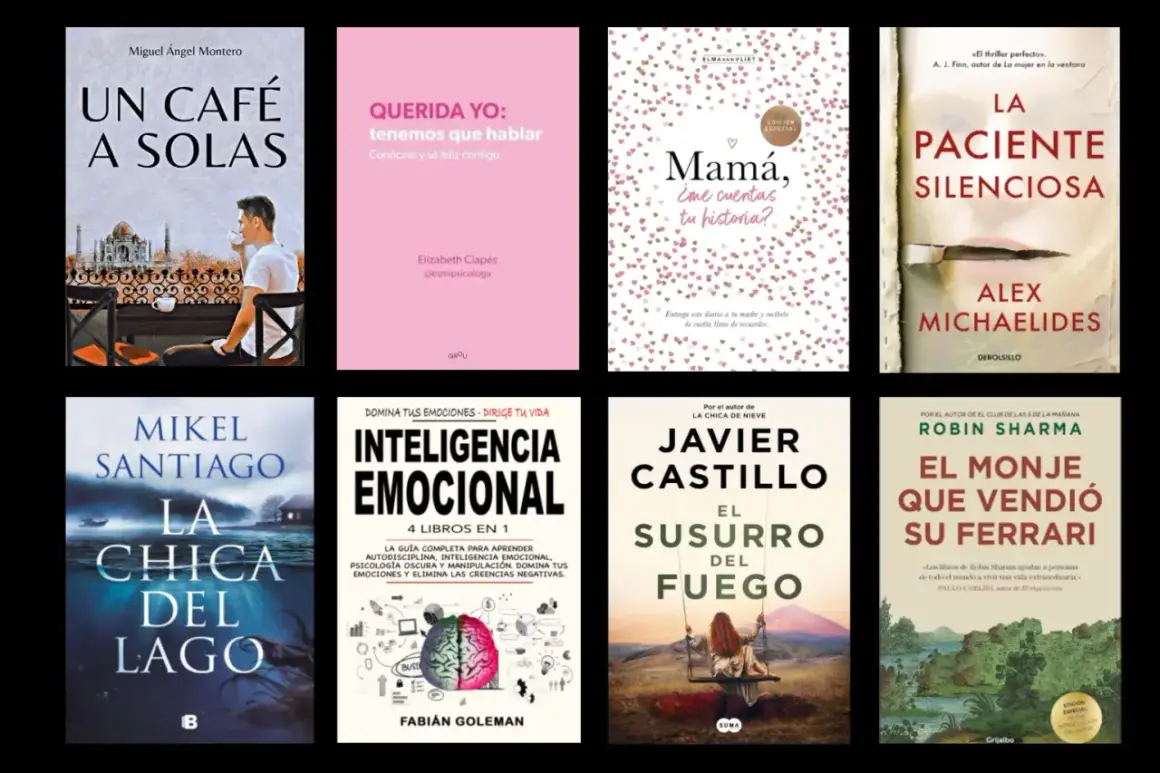 Libros recomendados para mujeres: "Un café a solas", "Mamá, ¿me cuentas tu historia?", "La paciente silenciosa", "Inteligencia emocional", "El monje que vendió su Ferrari".