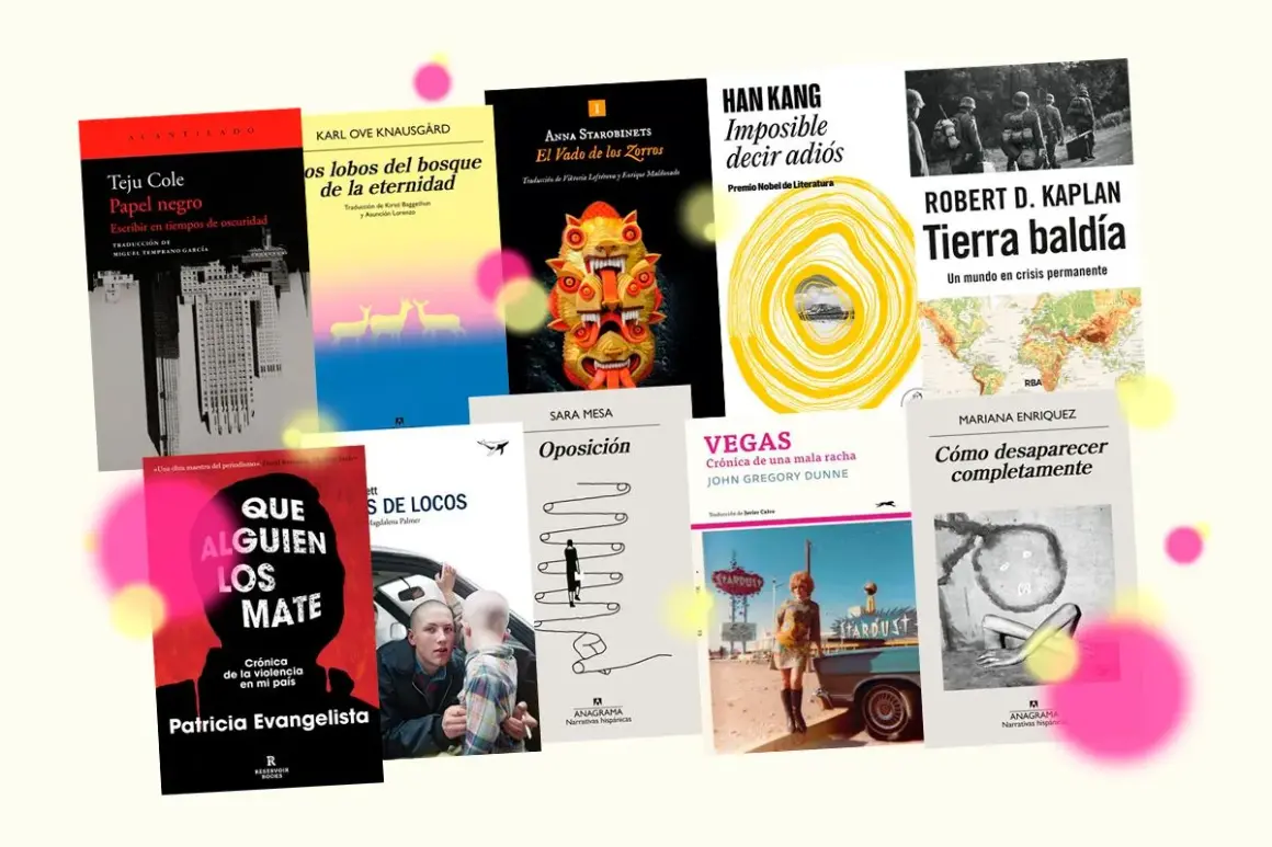 Selección de **últimos libros recomendados**: "Papel negro", "Los lobos del bosque de la eternidad", "El vado de los zorros", "Imposible decir adiós", "Tierra baldía", "Que alguien los mate", "Oposición", "Vegas" y "Cómo desaparecer completamente".