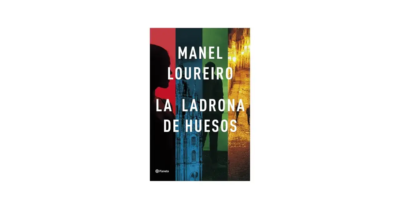 La ladrona de huesos sinopsis: portada del libro de Manel Loureiro con siluetas y una calle iluminada.