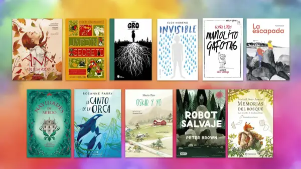 Colección de libros infantiles con títulos como "Ana, la de Tejas Verdes" y "El Canto de la Orca", ideales para lecturas para niños de 10 a 12 años.